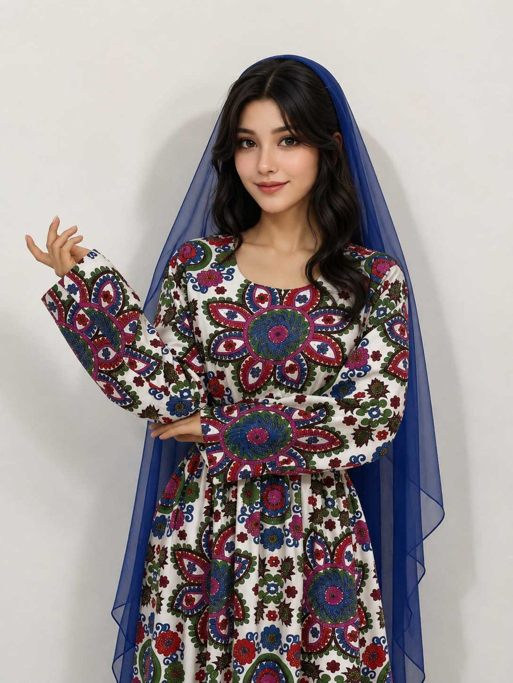 Afghan Heritage Bloom Dress