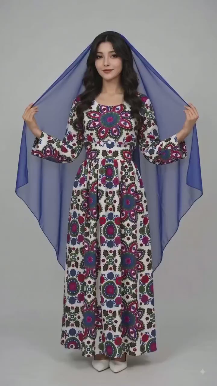 Afghan Heritage Bloom Dress