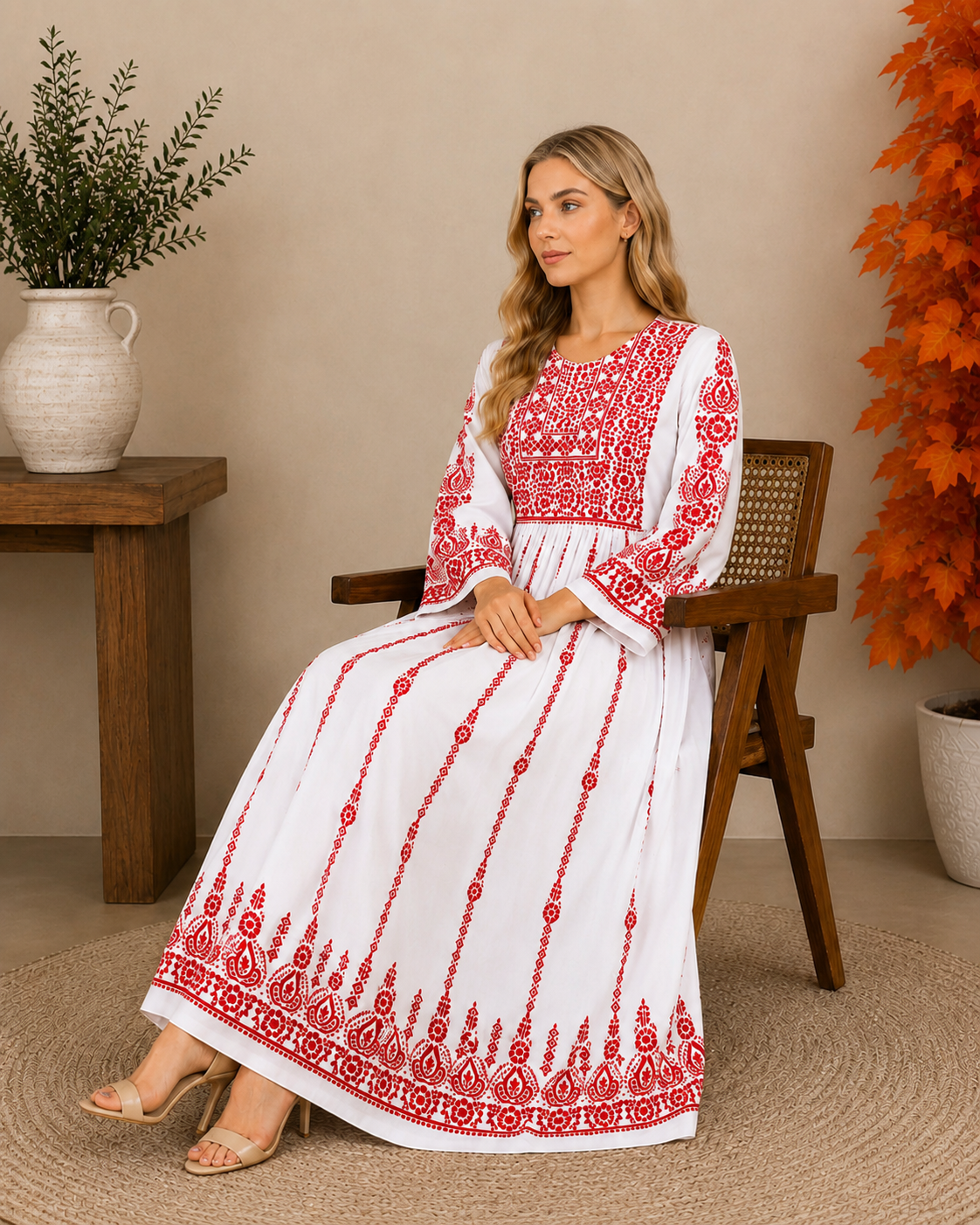 Zahra Embroidered Maxi Dress ⭐