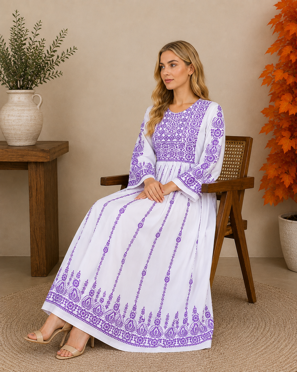 Zahra Embroidered Maxi Dress ⭐