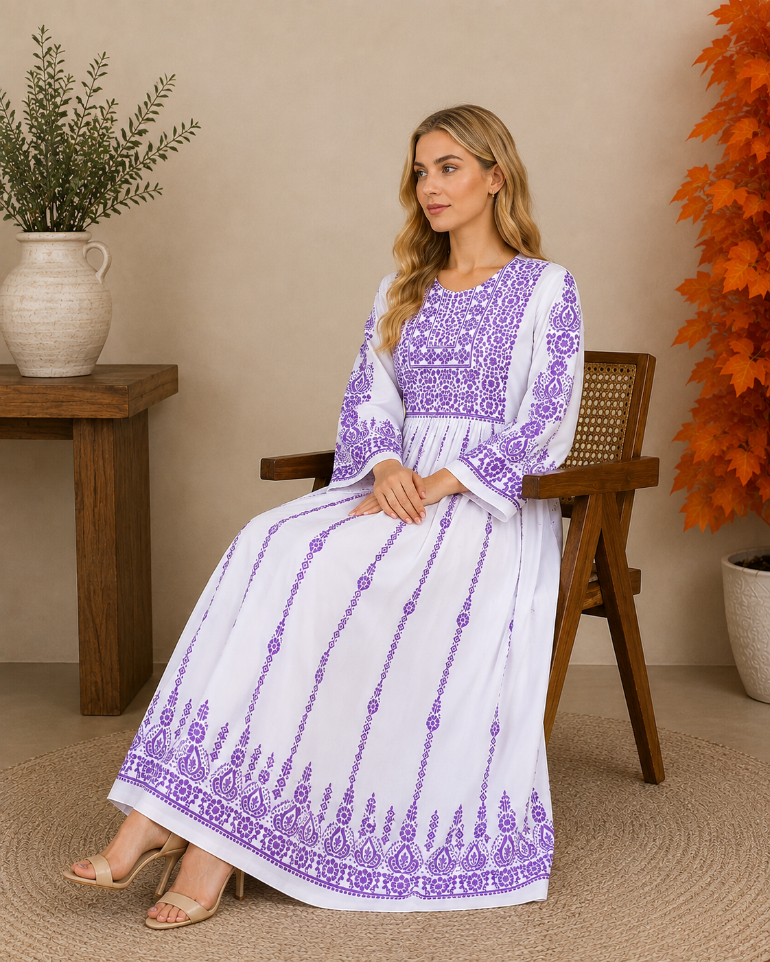 Zahra Embroidered Maxi Dress ⭐