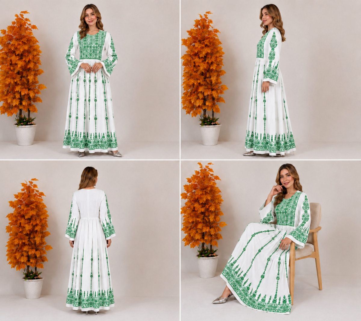 Zahra Embroidered Maxi Dress ⭐