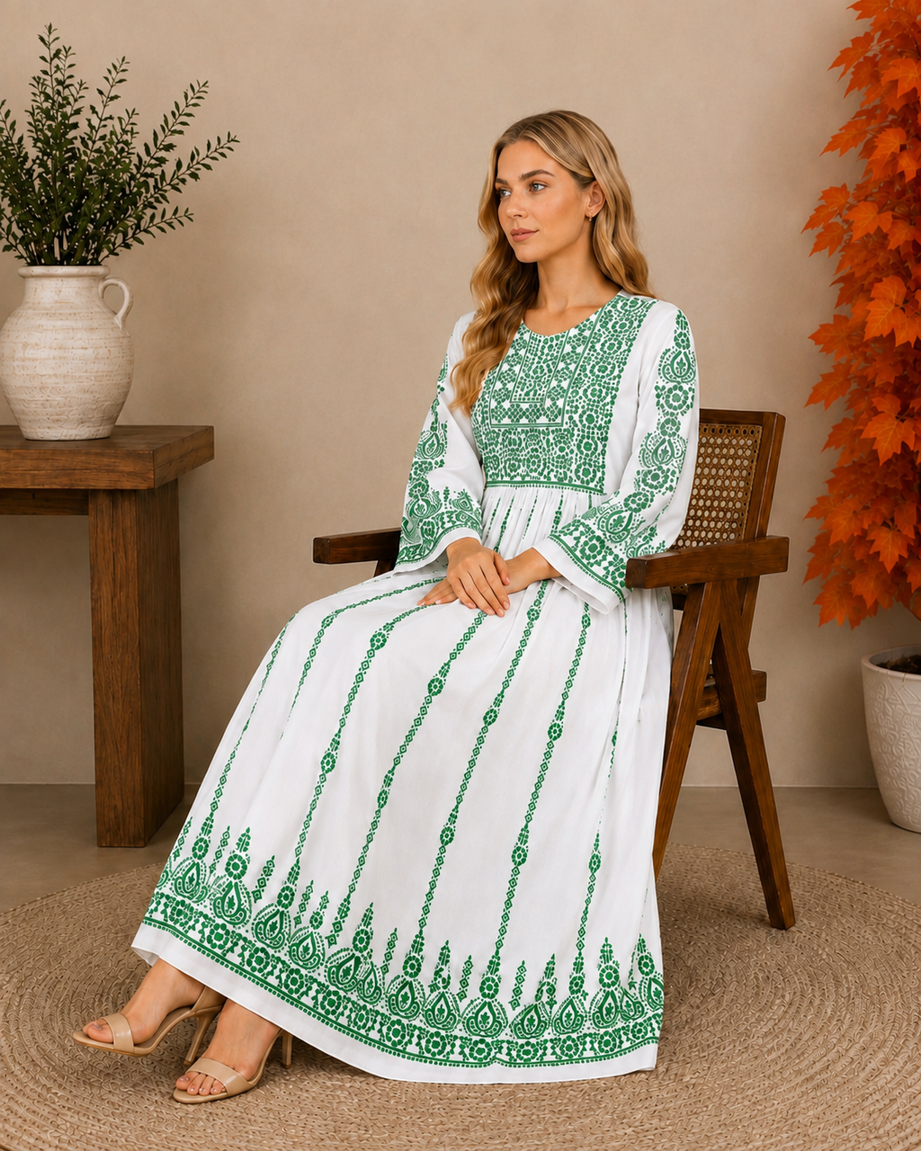 Zahra Embroidered Maxi Dress ⭐